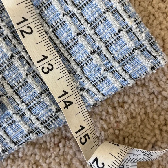 Elegant Blue and Black  Plaid Women's Skirt - Picture 4 of 5